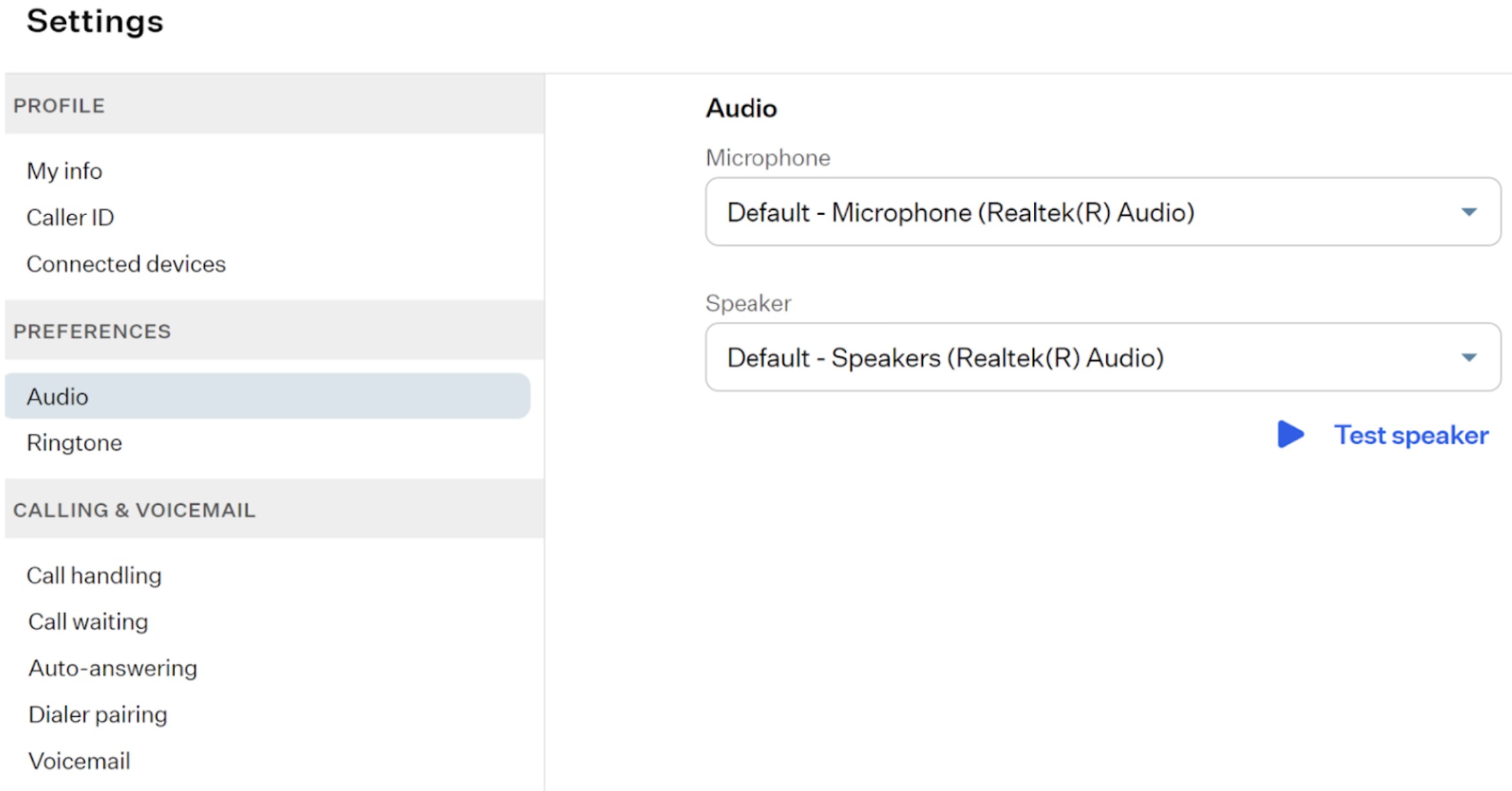 Settings Overview