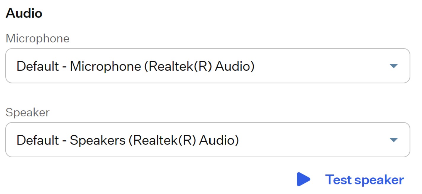 Audio Settings