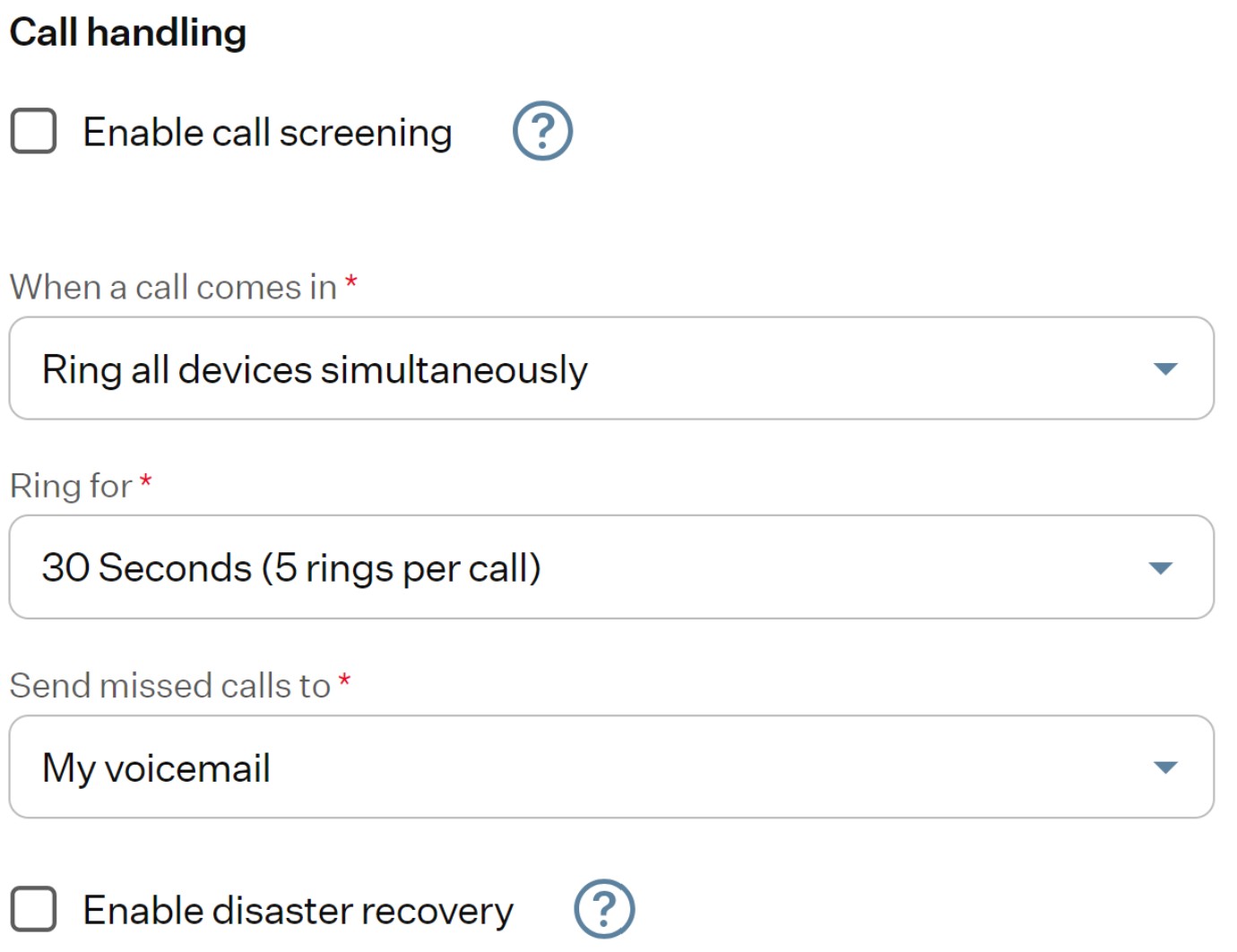 Call Handling